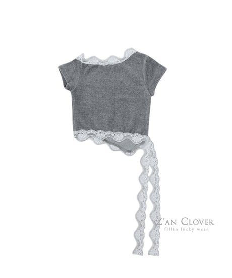 【ZANCLOVER】【予約商品】lace ribbon tee【70-150cm】