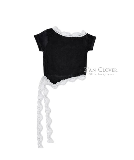 【ZANCLOVER】【予約商品】lace ribbon tee【70-150cm】