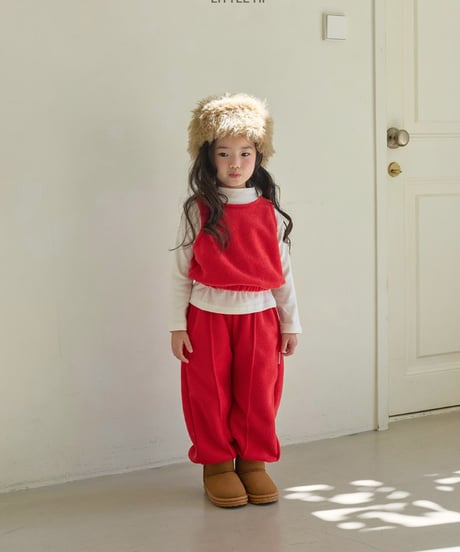 【LITTLE HI】【予約商品】fleece setup -vest-【80-120cm】