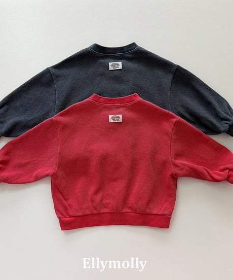 【ELLYMOLLY】【予約商品】Vneck pigment pullover【80-150cm】