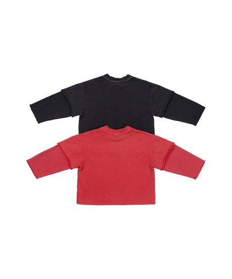 【OUR】【予約商品】waffle layered long tee【90-160cm】