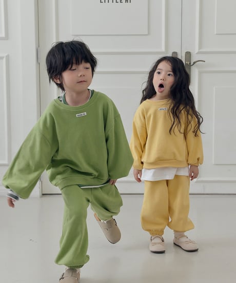 【LITTLE HI】【予約商品】color sweat setup -TOPS-【80-120cm】