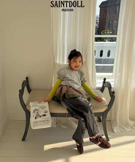 【saont doll】【予約商品】check apron skirt【S.M.L】