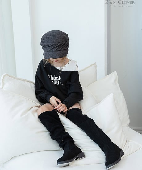 【ZANCLOVER】【予約商品】offshoulder layered pullover 【70-150cm】