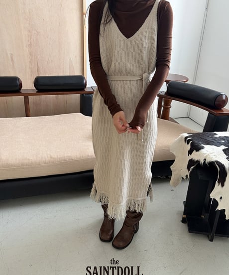【saont doll】【予約商品】knit long one-piece【90-150cm】