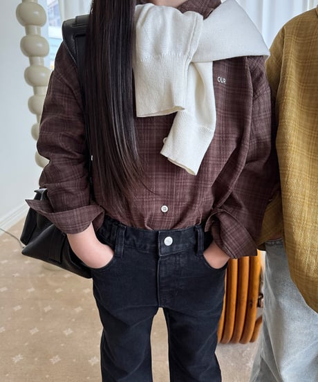 【OUR】【予約商品】maple check shirt【90-160cm】
