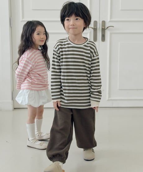 【little hi】【予約商品】border long tee【80-120cm】