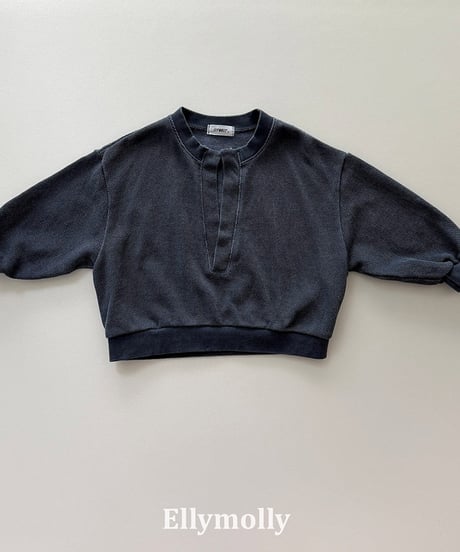 【ELLYMOLLY】【予約商品】Vneck pigment pullover【80-150cm】