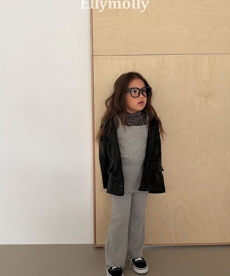 【ELLYMOLLY】【予約商品】rib simple one-piece【80-130cm】