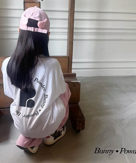 【BUNNY POWDER】【予約商品】bunny logo big long tee【90-150cm】【MOM】