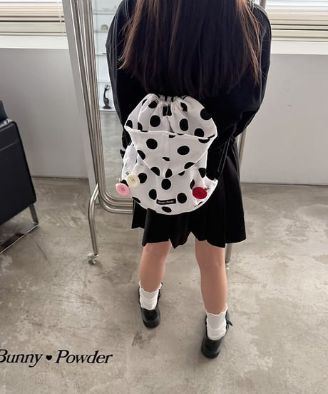 【BUNNY POWDER】【予約商品】dot hoodie knapsack