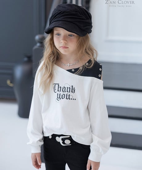 【ZANCLOVER】【予約商品】offshoulder layered pullover 【70-150cm】