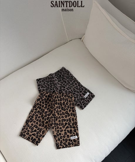 【saont doll】【予約商品】leopard biker pants【90-150cm】