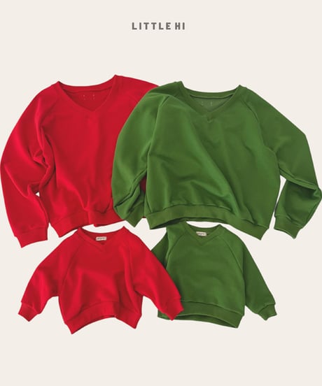 【LITTLE HI】【予約商品】Simple vneck pullover【80-120cm】