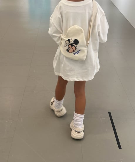Mickey＆Minnie face heart bag