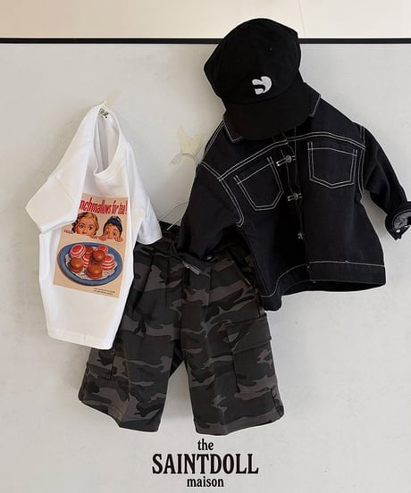【saont doll】【予約商品】camouflage wide middle pants【90-150cm】