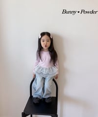 【BUNNY POWDER】【予約商品】dot tulle long tee【90-150cm】