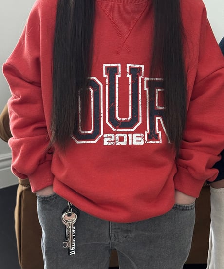 【OUR】【予約商品】”OUR 2016” vintage print pullover【90-160cm】