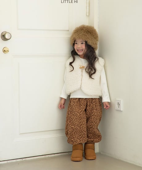 【LITTLE HI】【予約商品】leopard sweat pants【80-120cm】
