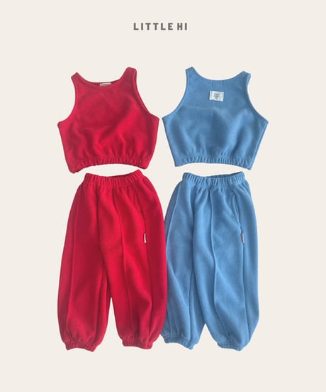 【LITTLE HI】【予約商品】fleece setup -pants-【80-120cm】