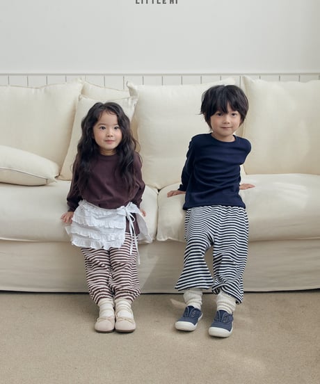 【little hi】【予約商品】border pants【80-120cm】