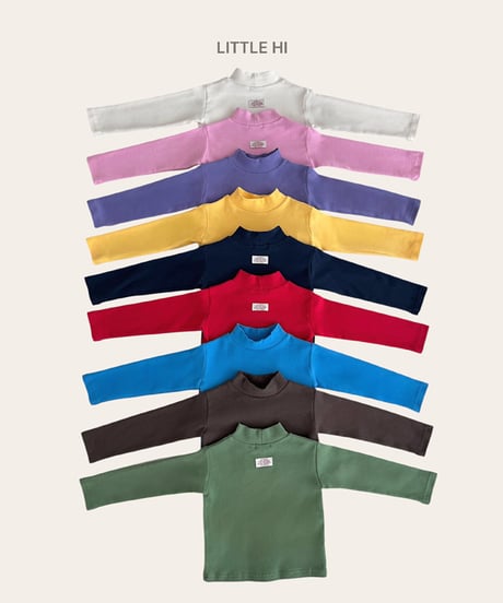 【LITTLE HI】【予約商品】colorful highneck tops【80-120cm】