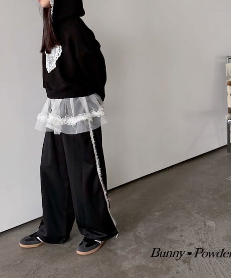 【BUNNY POWDER】【予約商品】tulle frill skirt【90-150cm】