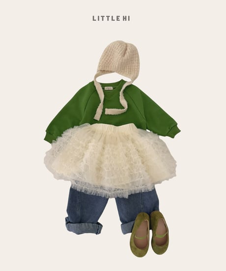 【LITTLE HI】【予約商品】frill tierd tulle skirt【80-120cm】