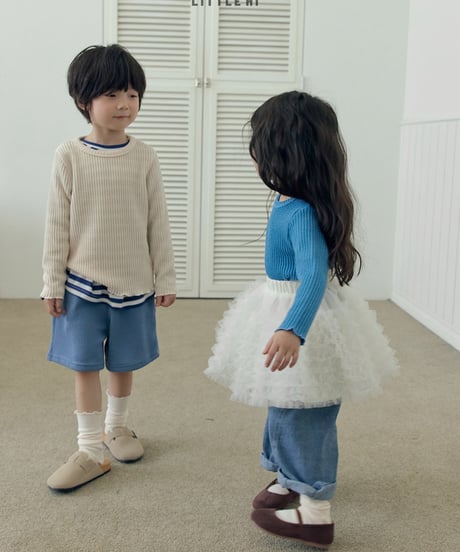 【LITTLE HI】【予約商品】frill tierd tulle skirt【80-120cm】