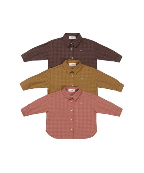 【OUR】【予約商品】maple check shirt【90-160cm】