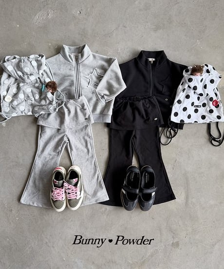 【BUNNY POWDER】【予約商品】half zip tight tops【90-150cm】