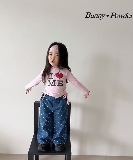 【BUNNY POWDER】【予約商品】I♡ME short long tee【90-150cm】
