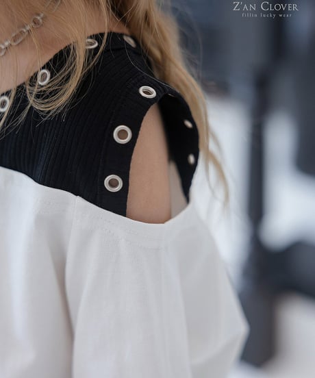 【ZANCLOVER】【予約商品】offshoulder layered pullover 【70-150cm】
