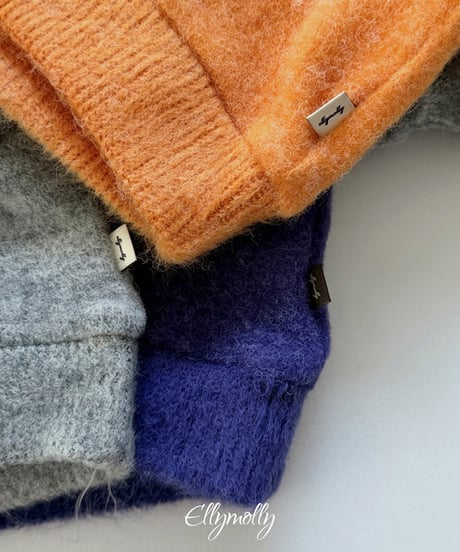 【Ellymolly】【予約商品】Vneck color knit【70-150cm】