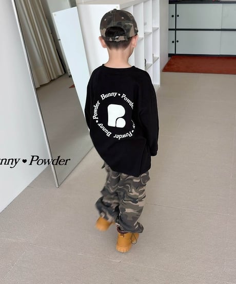 【BUNNY POWDER】【予約商品】bunny logo big long tee【90-150cm】【MOM】