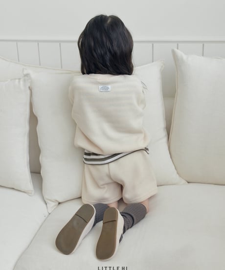 【LITTLE HI】【予約商品】rib knit setup-short pants-【80-120cm】