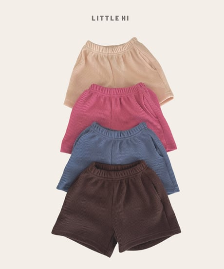 【LITTLE HI】【予約商品】rib knit setup-short pants-【80-120cm】
