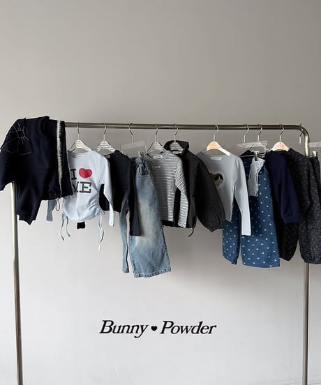 【BUNNY POWDER】【予約商品】I♡ME short long tee【90-150cm】