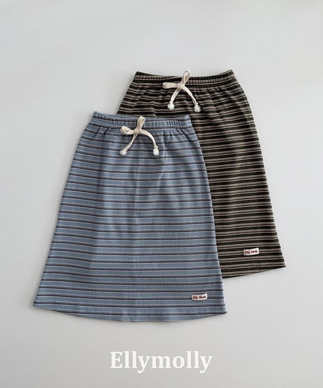 【ELLYMOLLY】【予約商品】border long skirt【80-130cm】