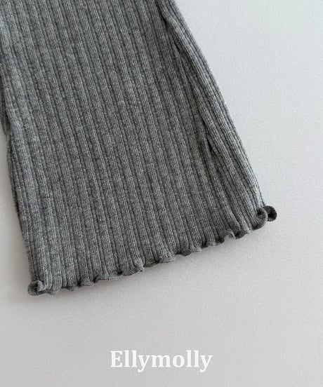 【ELLYMOLLY】【予約商品】rib simple flare pants【80-130cm】