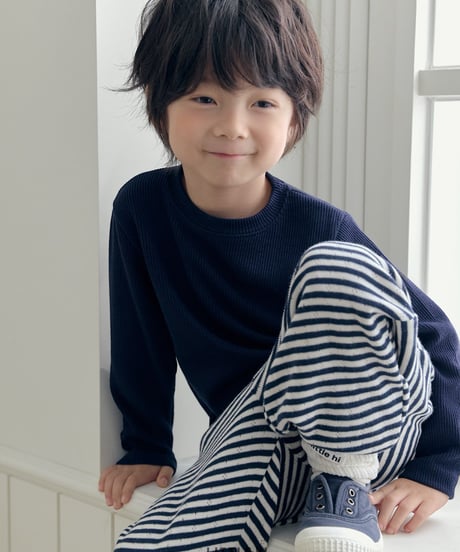 【little hi】【予約商品】border pants【80-120cm】
