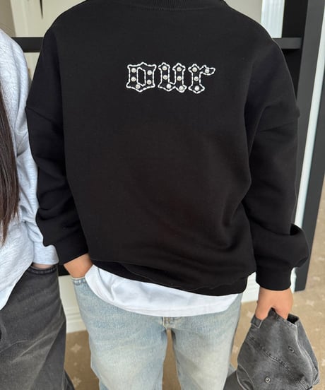 【OUR】【予約商品】LOGO linestone pullover【90-160cm】