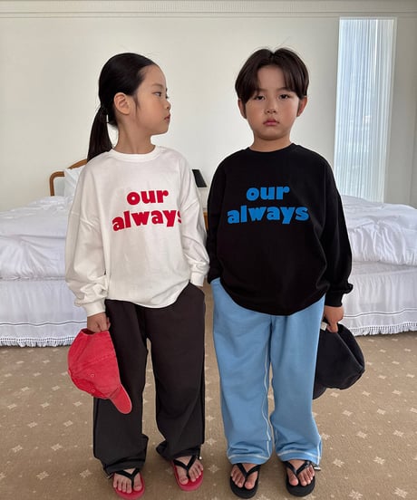 【OUR】【予約商品】”OUR always”long tee【90-160cm】