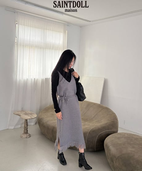 【saont doll】【予約商品】knit long one-piece【90-150cm】