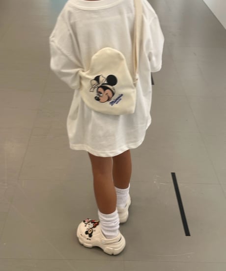 Mickey＆Minnie face heart bag