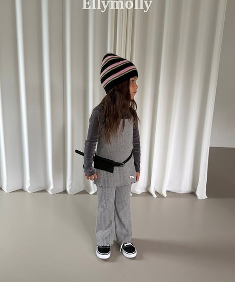 【ELLYMOLLY】【予約商品】rib simple one-piece【80-130cm】