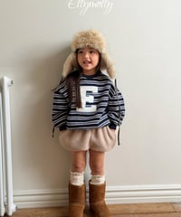 【Ellymolly】【予約商品】”E” border pullover【70-150cm】
