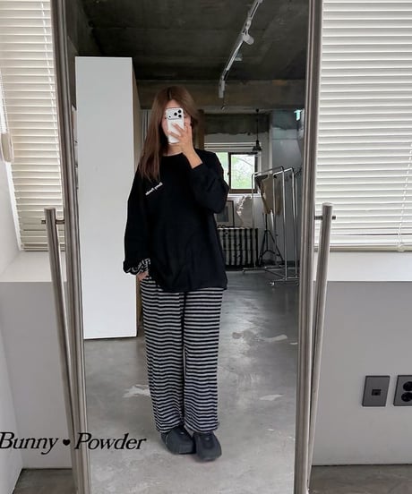【BUNNY POWDER】【予約商品】bunny logo big long tee【90-150cm】【MOM】