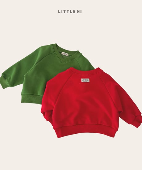 【LITTLE HI】【予約商品】Simple vneck pullover【80-120cm】
