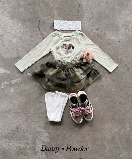 【BUNNY POWDER】【予約商品】frill mini skirt【90-150cm】